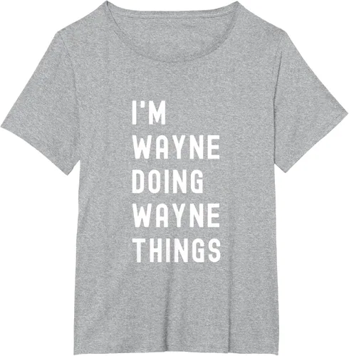 Vista 65 de Camiseta I'm Wayne Doing Wayne Things, Negro