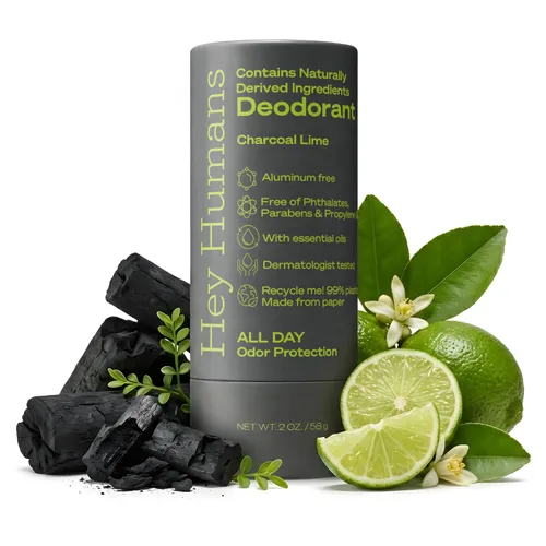 Vista 17 de Hey Humans Desodorante, desodorante sin aluminio para mujeres y hombres, contiene ingredientes derivados naturalmente, control de olores durante