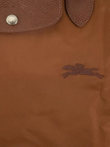 Vista 4 de Longchamp 'Le Pliage Green' - Bolso de hombro de nailon mediano, color coñac, Negro