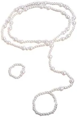 Vista 5 de Nattypat - Tobillera para novia, playa, perlas, descalzo, joyería para pies