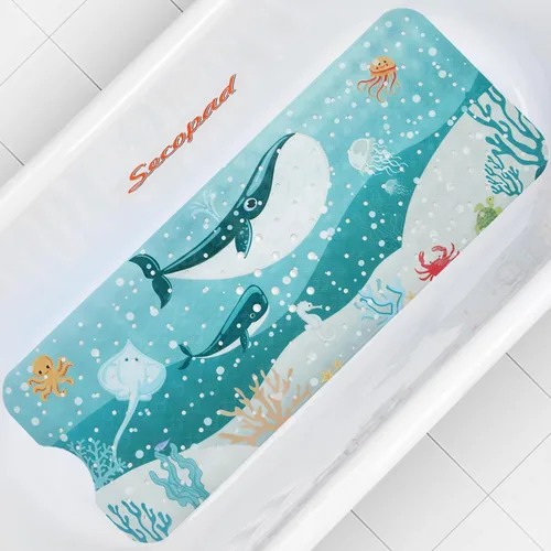 Vista 9 de Secopad Alfombra de Baño para Bañera Antideslizante, Lavable a Máquina, Alfombra Antideslizante de Dibujos Animados para Bañera de Bebé y Ducha
