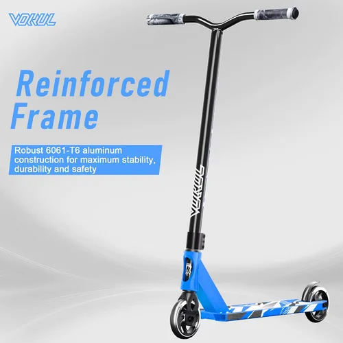 Vista 2 de VOKUL K1 Pro Stunt Trick Scooter para niños de 8 años en adelante, patinete de estilo libre para parque de patinaje en la calle para niños y niñas
