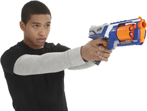 Vista 5 de Nerf N Strike Elite Strongarm Blaster de Juguete con Barril Rotatorio (Exclusivo de Amazon)