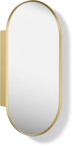 Vista 26 de Kohler 35573-BNL Verdera® - Espejo de gabinete de medicina enmarcado, diseño cápsula, interior espejado, gabinete de baño, estantes de vidrio
