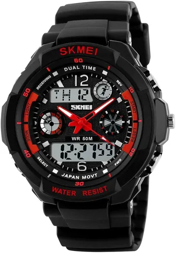 Vista 3 de FANMIS Unisex Sports Watches Military Analog Digital Display Watch Multifunction Dual Time Alarm Stopwatch Backlight 50M Waterproof Outdoor Sports