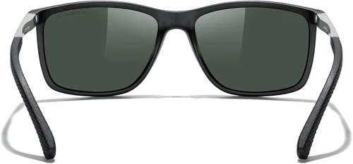 Vista 5 de MERRY'S Gafas de sol polarizadas rectángulo unisex para pesca que conduce el templo de aluminio S8658 del golf
