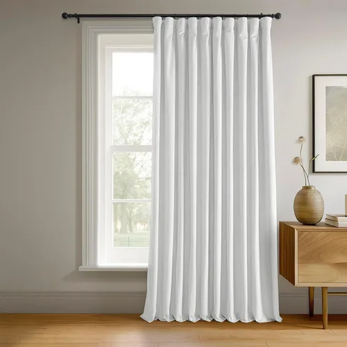 Vista 42 de HPD Half Price Drapes Cortinas Opacas Térmicas de Terciopelo Signature para Sala de Estar de 63 Pulgadas de Largo (1 Panel) con Bolsillo para Barra