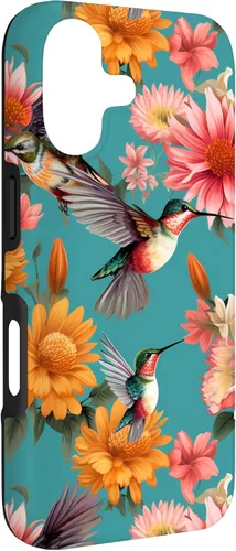 Vista 3 de Funda para iPhone 17 de colibríes en vuelo