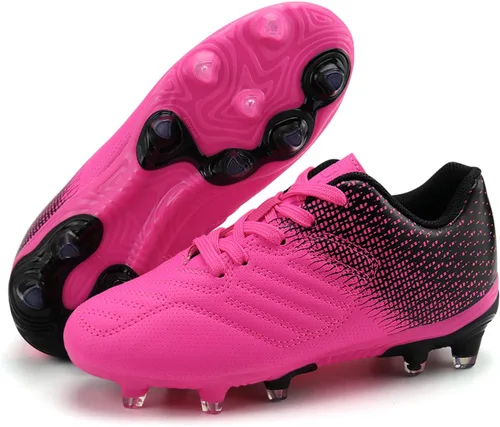 Vista 5 de Brooman - Zapatos deportivos con tacos para niños y niñas, zapatos de fútbol para usar al aire libre