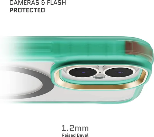 Vista 12 de Ghostek Covert Clear - Funda transparente para iPhone 15 Plus, silicona a prueba de golpes, compatible con accesorios Apple MagSafe, funda Negro