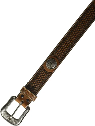 Vista 2 de Ariat Cinturón de concho circular con sello de cesta para hombre