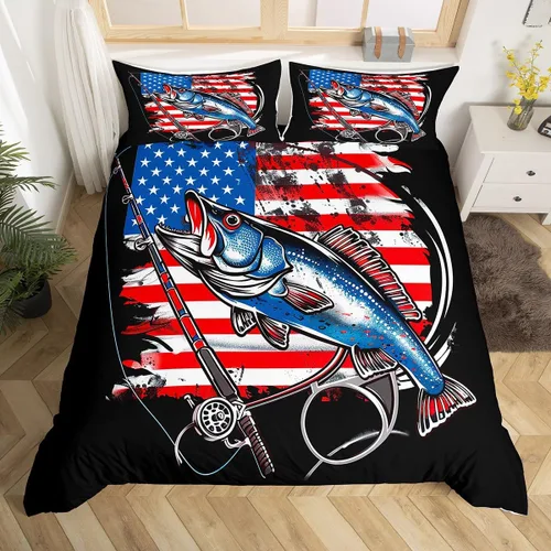 Vista 38 de Feelyou Juego de ropa de cama con patrón de sushi, funda de edredón de estilo japonés para niños, niñas, adolescentes, funda de edredón con temática