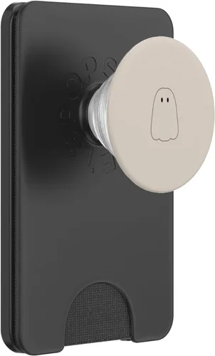 Vista 7 de Lindo fantasma de Halloween beige PopSockets intercambiables PopGrip
