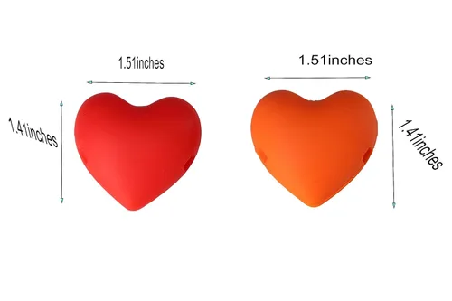 Vista 2 de 2 piezas de silicona antiarañazos con forma de corazón, termómetro para medir la temperatura de dulces, aceite, leche, chocolate, velas, 2