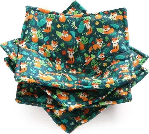 Vista 16 de Cunhill 4 Piezas Soportes Acogedores de Algodón para Tazones de Microondas para Comida Caliente Almohadillas Calientes Agarraderas para Tazones