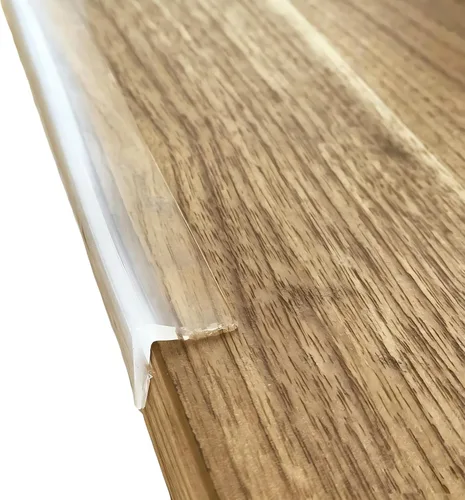 Vista 7 de Protector de bordes 100% silicona a prueba de bebés protectores de esquinas delgadas, transparente, 3 pies 3/8x3/8 pulgadas (ancho delgado)