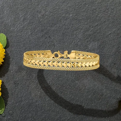 Vista 4 de Ross-Simons - Pulsera con diseño de corazón de plata italiana