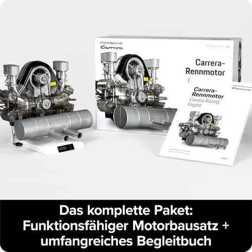 Vista 3 de Franzis Porsche Carrera Racing Motor Modelo Kit con Libro de Coleccionista