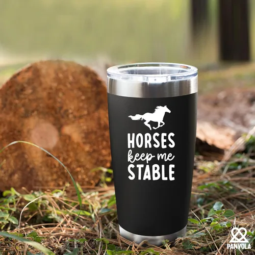 Vista 7 de Panvola Horses Keep Me Stable Horse Lover - Regalos ecuestres para mujeres y hombres, de mamá, papá, amigos, vasos aislados al vacío de acero