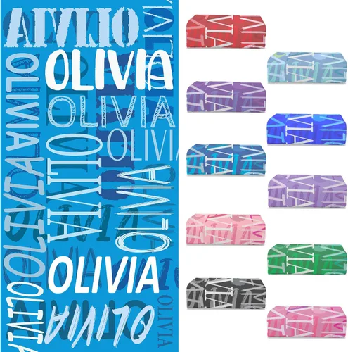 Vista 8 de Toallas de playa personalizadas con nombre para niños y adultos, toallas de viaje personalizadas de microfibra para baño y piscina
