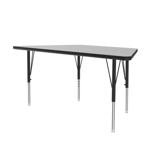 Vista 27 de Correll - Mesa de actividades rectangular Econoline de 30 x 60 pulgadas, parte superior de melamina de granito gris, altura ajustable