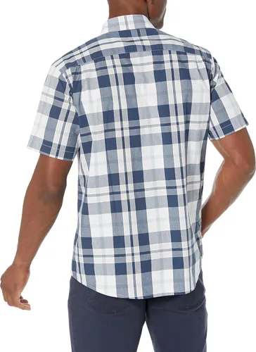 Vista 3 de Tienda Essentials - Camisa de popelina de manga corta de ajuste regular para hombre