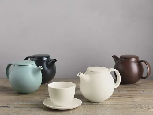 Vista 6 de KINTO 17145 PEBBLE - Taza y platillo, 6.1 fl oz (6.1 fl oz), verde musgo