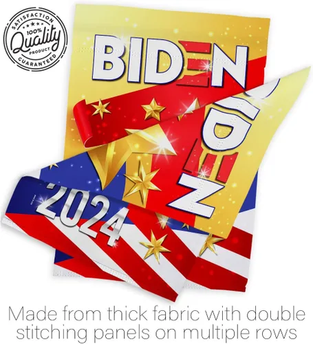 Vista 7 de Biden Harris Flag 2020 House Pack Patriotic Vote President Democrat Republican Tea Party United State American Election Banner Small Garden Yard
