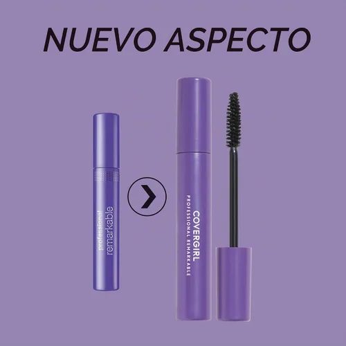 Vista 2 de Covergirl Máscara Profesional Remarkable, Very Black, 0.3 Onzas Líquidas