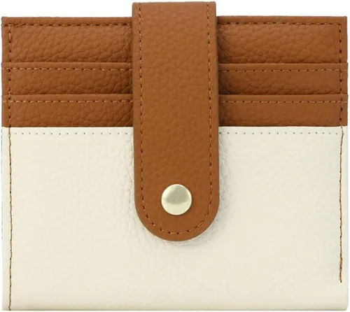 Vista 19 de Carteras de cuero para mujer con bloqueo RFID, billetera delgada, plegable, tarjetero con cremallera, bolsillo para monedas, ventana