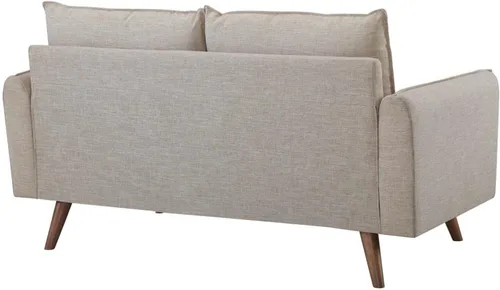 Vista 5 de Modway EEI-3091 Revive - Sofá biplaza tapizado de tela moderna contemporánea en beige