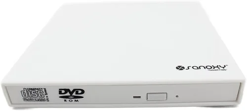 Vista 6 de SANOXY USB 2.0 portátil delgado externo DVD ROM CD-RW Combo Drive Writer con función de lectura y escritura (negro)