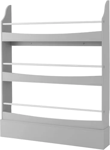 Vista 3 de Tangkula Estantería para niños, estantería independiente de 4 niveles para libros, revistas y periódicos, 2 kits antivuelcos, organizador