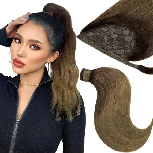 Vista 15 de Extensiones de cabello con alambre, color negro natural, 14 pulgadas, 2.65 oz, 100% cabello humano real, extensión de cabello invisible