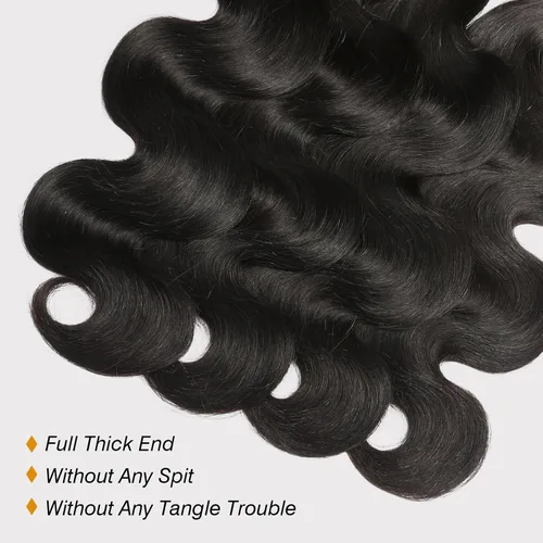 Vista 5 de CSCHS Manojos de cabello humano 12A de 22, 24, 26 pulgadas, mechones de cabello humano ondulado 100% sin procesar, extensiones de cabello virgen