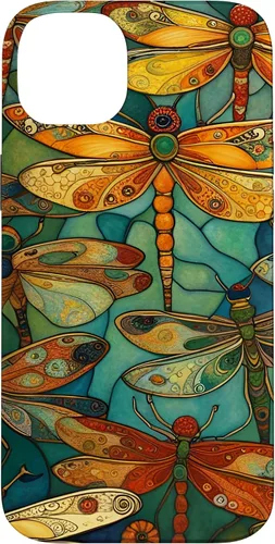 Vista 15 de iPhone 16 Dragonfly Party III Pretty Dragonflies In A Garden Flying Case