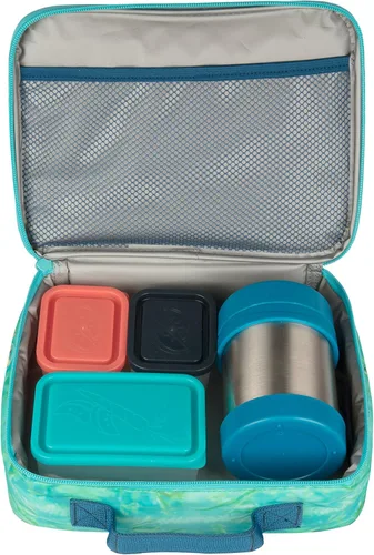 Vista 2 de OCTONAUTS Funda aislante para almuerzo, bolsa reutilizable resistente con bolsillo de malla, submarino Easy to Clean Water-Resistant Lining, Snack