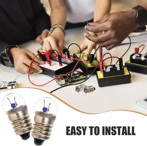 Vista 7 de OSALADI 10 unids linterna bombilla pequeña bombilla eléctrica de cuentas para estudiante experimentos de física fácil de instalar para proyectos