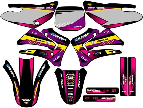 Vista 9 de TTR 125 SURGE 2000-2007 Kit de base gráfica Senge negro compatible con Yamaha