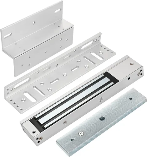 Vista 11 de Cerradura electromagnética eléctrica de 180 kg 350 libras de fuerza de retención, electroimán de 12V, modo seguro NC, puerta única para sistema