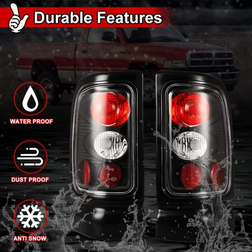 Vista 3 de Nixon Offroad Luces traseras para Dodge Ram 1500 2500 3500 Pickup 1994-2002, luces traseras halógenas, luces traseras de automóvil, reemplazo