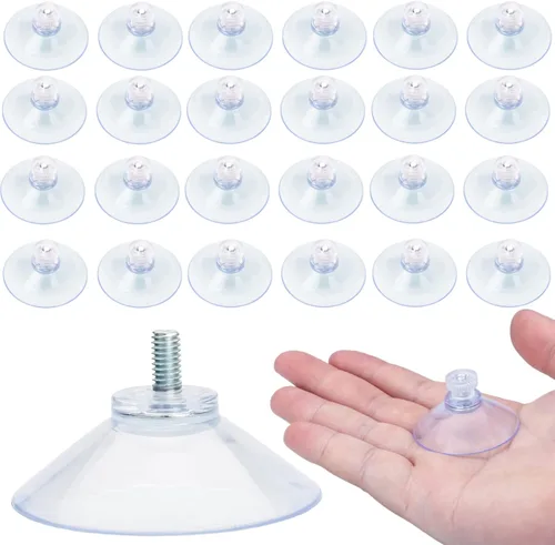 Vista 10 de AccEncyc - 40 mm de ventosas de vidrio con succión, ventosas transparentes de PVC, soporte de succión sin ganchos para pared de baño, puerta