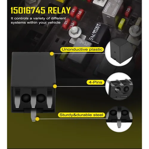Vista 3 de 15016745 Relé multiusos para relé de aire acondicionado de vehículo 601-218 4 pines