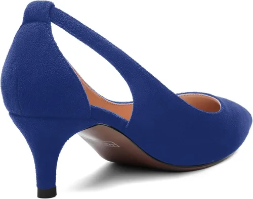 Vista 5 de Zapatos de tacón bajo para mujer, sin cordones, con puntera puntiaguda, de 2.0 in