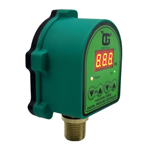 Vista 4 de GamaTech - Interruptor de presión ajustable digital de 110 V/220 V, 10 A/5 A, para bomba de agua y bomba de aire, 1/2 pulgada macho NPT, 0-230 psi