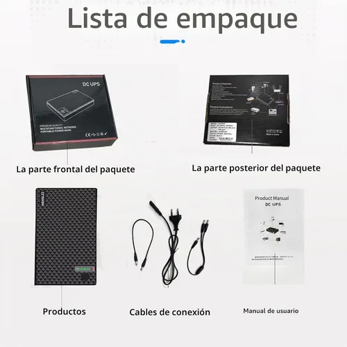 Vista 7 de Mini UPS DC 10400mAh batería de reserva y protector de sobretensiones Fuente de alimentación ininterrumpida para router módem USB Mini UPS 5V/9V/12V