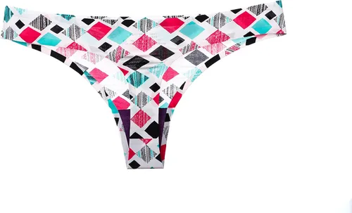 Vista 6 de Justgoo Tangas sexys para mujer, ropa interior sin reflejos, pantalones de cintura baja, pantalones con espalda en T, paquete de 6