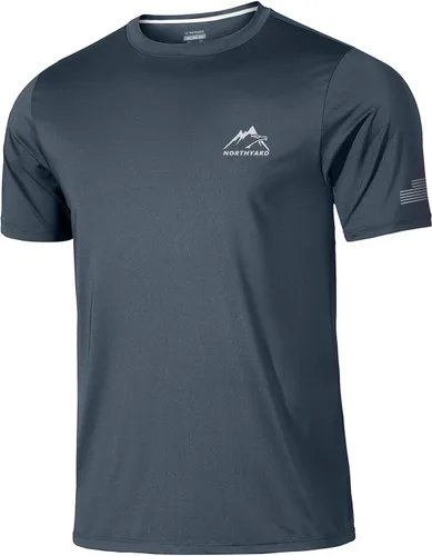 Vista 11 de NORTHYARD Camisetas de entrenamiento para correr para hombre, secado rápido Verde Armada (ArmyGreen)