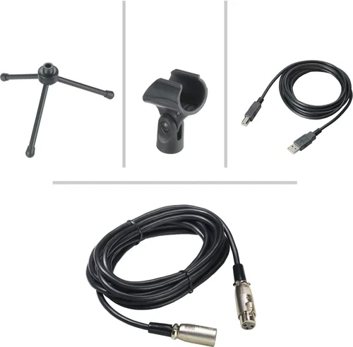 Vista 4 de Audio-Technica AT2005USB Micrófono dinámico cardioide USB/XLR, negro