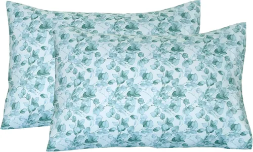 Vista 32 de Feather & Stitch - Juego de 2 fundas de almohada estándar de 100 % algodón, 500 hilos, fundas de almohada suaves con cierre tipo sobre, suaves